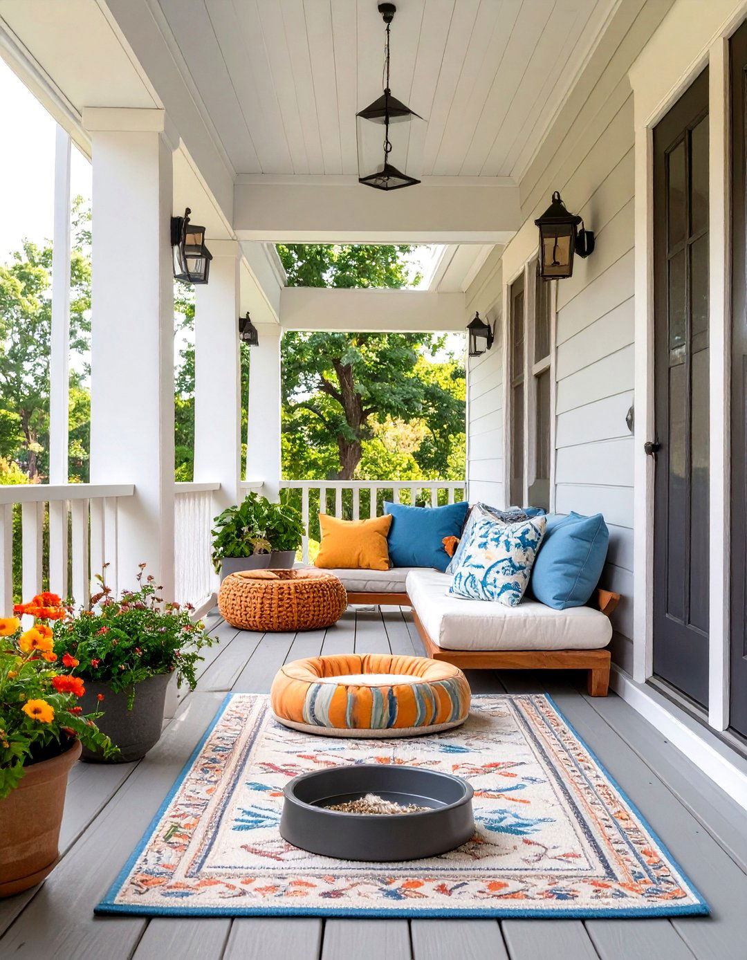 30 Long Front Porch Decorating Ideas for Your Home - We Love Home Blog