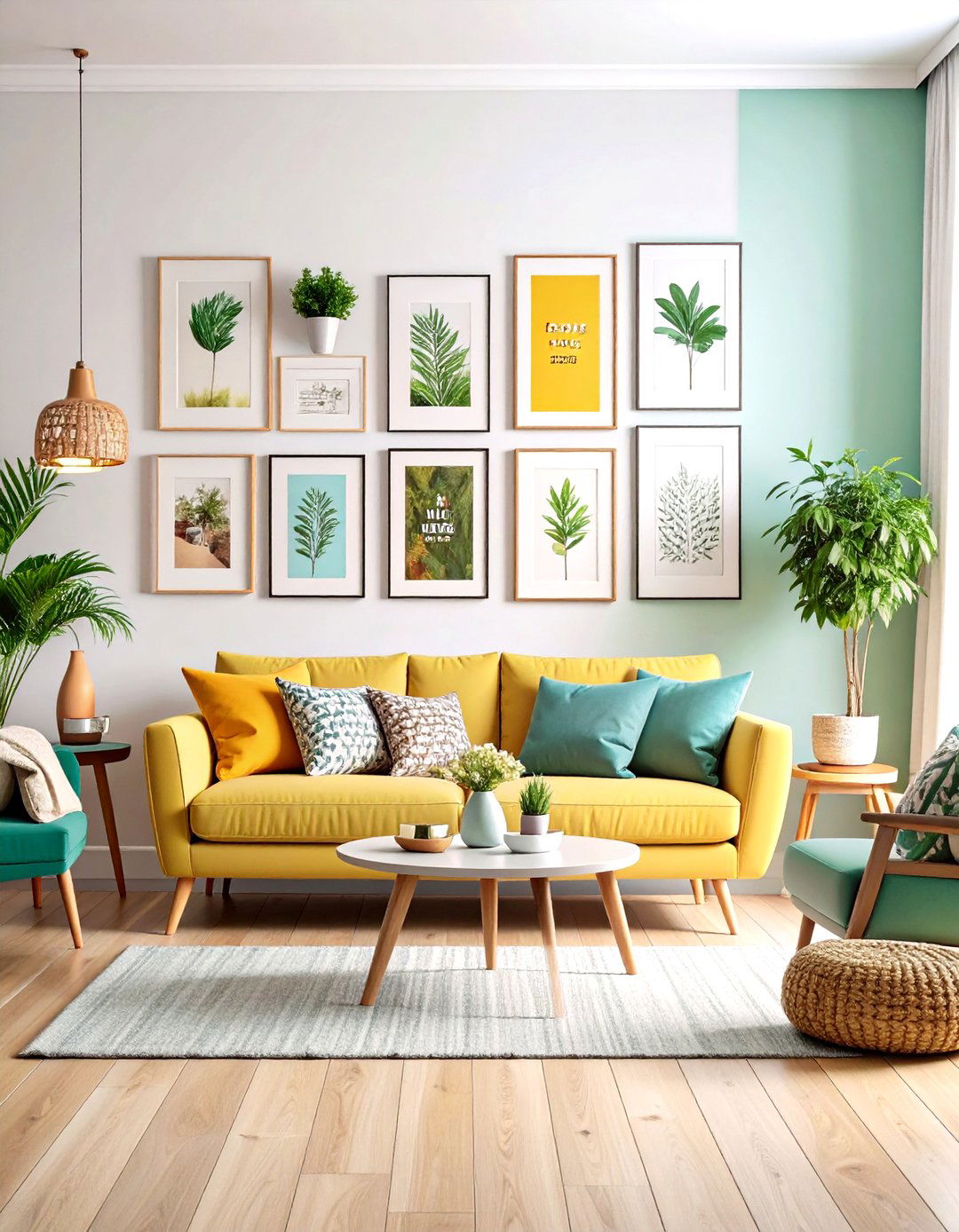 The Photo Wall with Quotes - 30 living room photo wall ideas