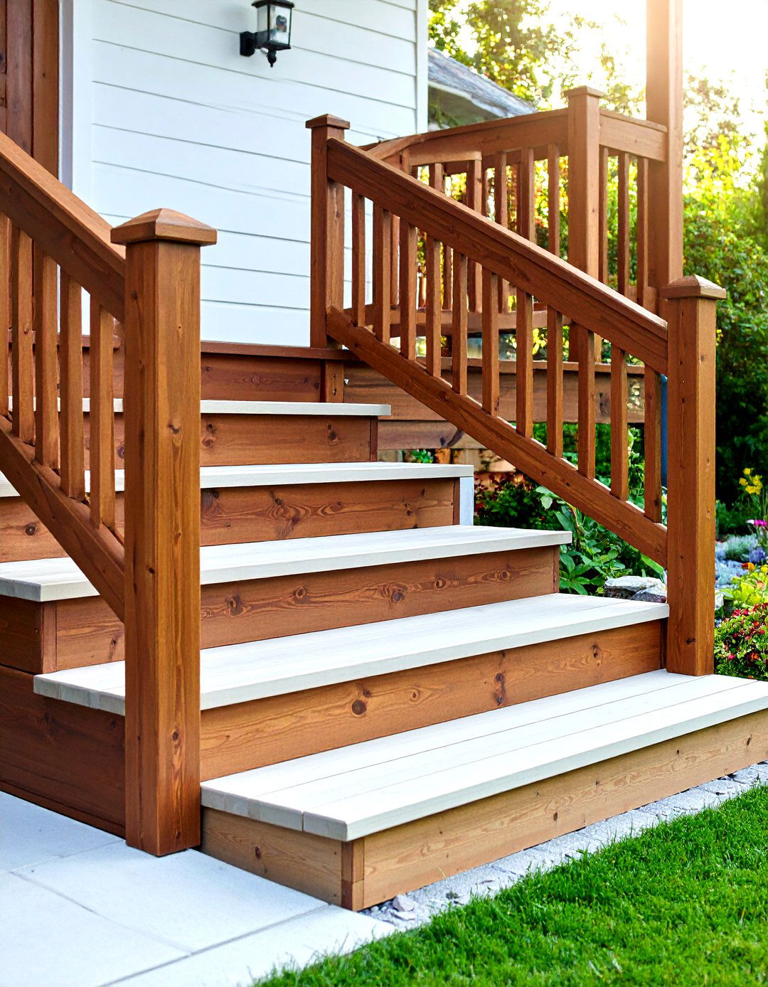 The Picture Frame Deck Steps - 30 deck steps ideas