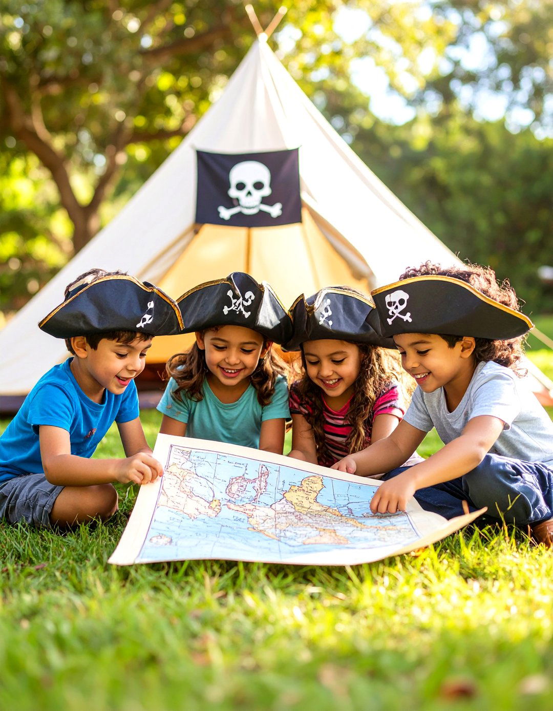 The Pirates Treasure Hunt - 30 backyard camping ideas