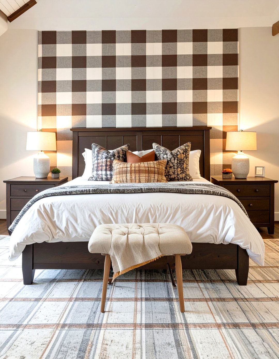 The Plaid Infused Country Bedroom - 30 country bedroom ideas