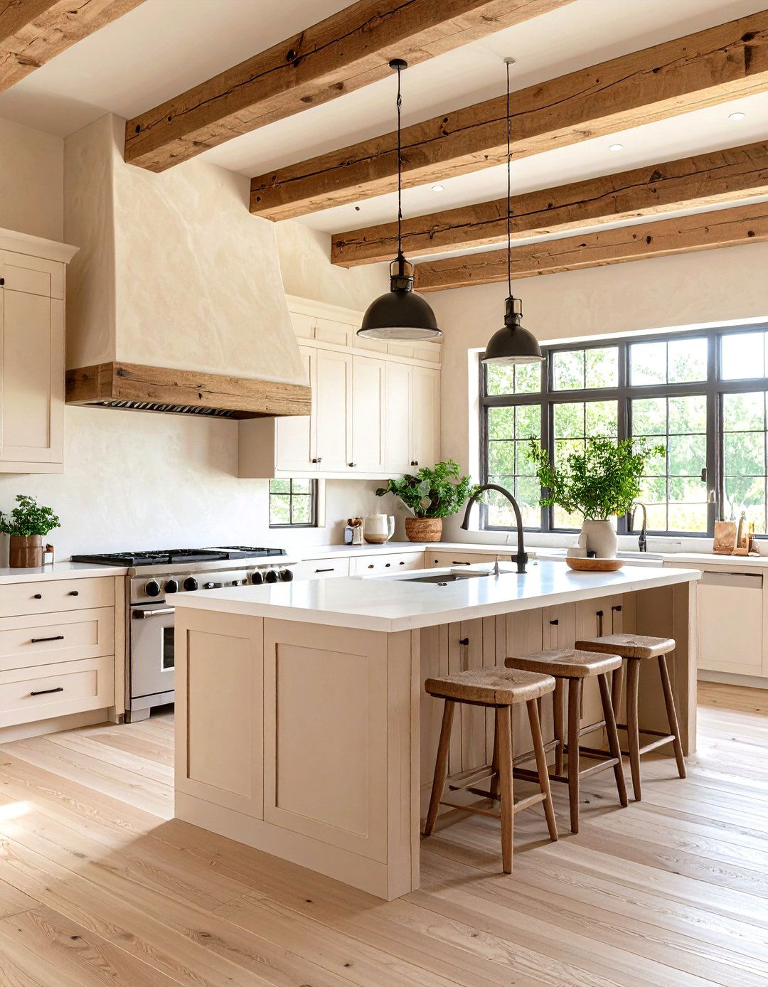The Plaster Wall Texture Kitchen - 30 earthy boho kitchen ideas