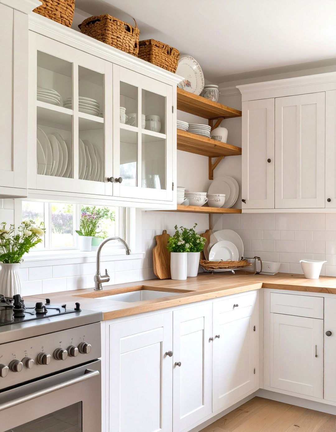 The Plate Rack Cottage Kitchen - 30 cottage kitchen ideas