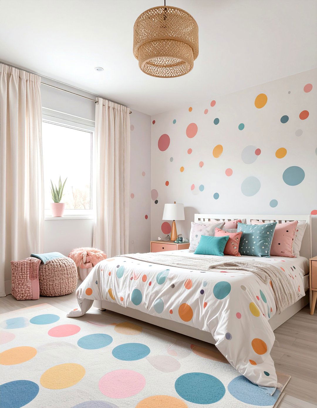 The Playful Polka Dot Girls Room - 30 girls room decor ideas