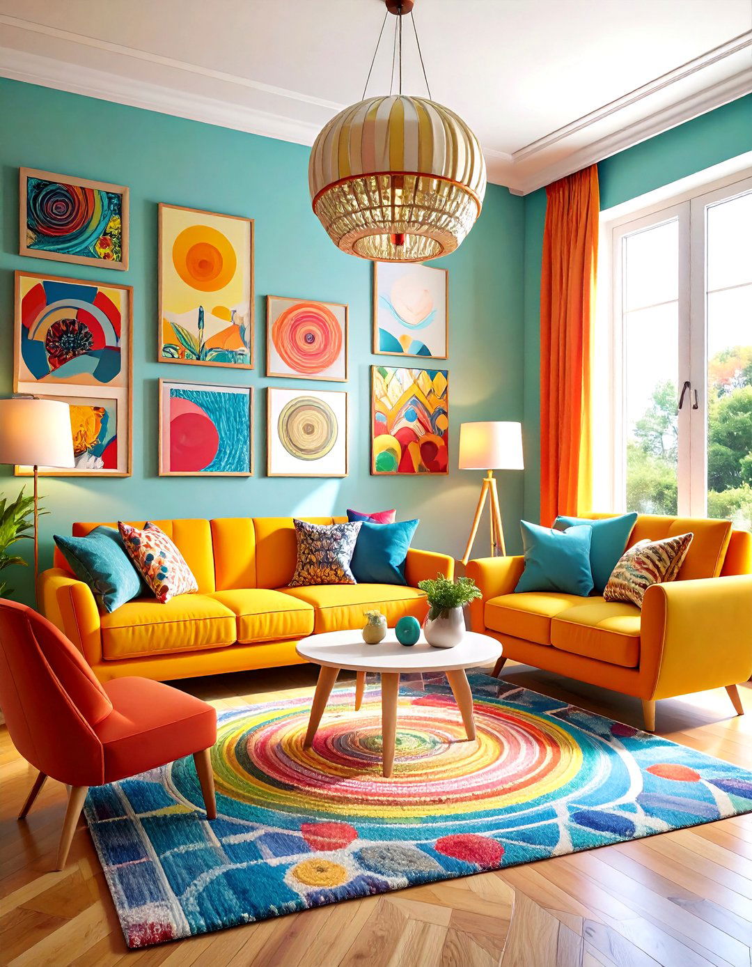 The Playful Pop Art Family Room - 30 family room decor ideas