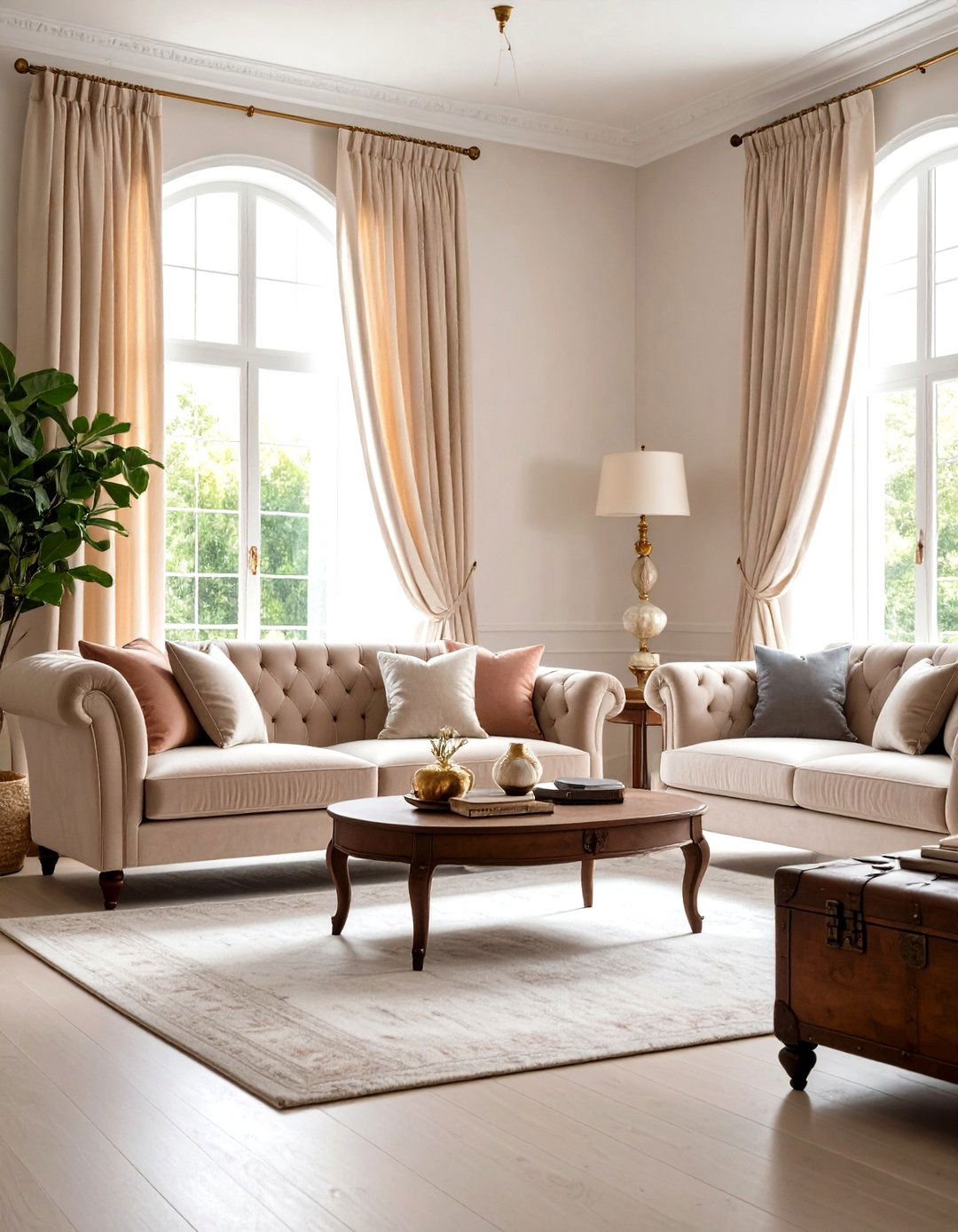 The Playwrights Theatrical Living Room - 30 light academia interior design ideas