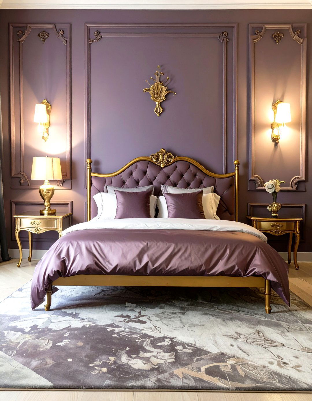 The Plum and Gold Bedroom - 30 cozy moody bedroom ideas