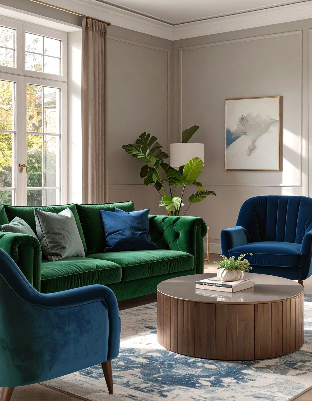 The Plush Velvet Seating Area - 30 cozy interior design ideas