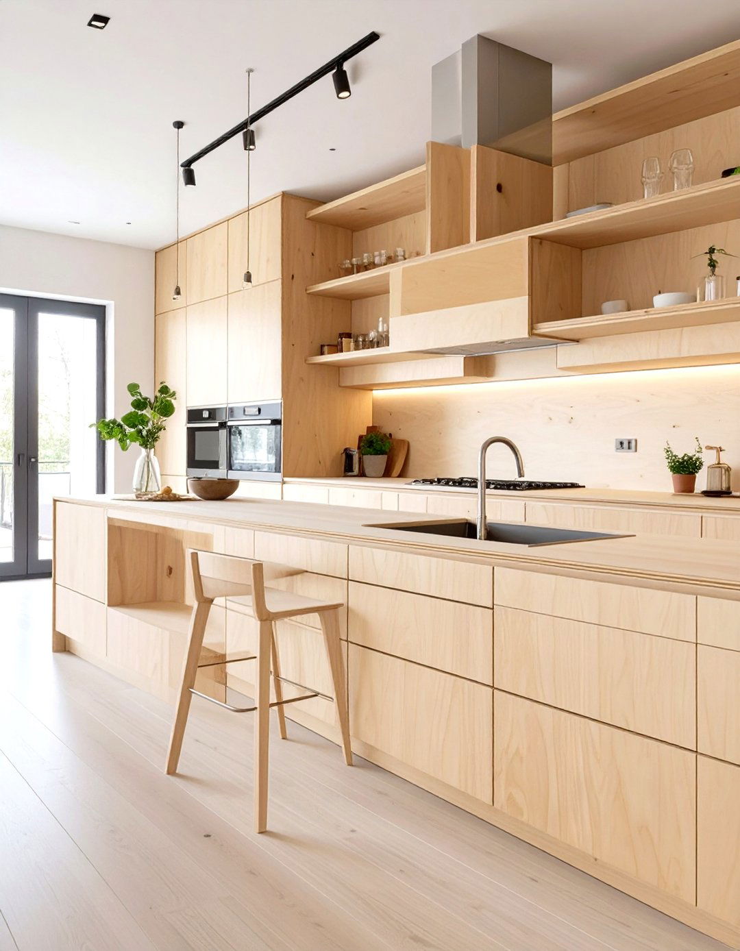 The Plywood Kitchen Interior - 30 low cost simple kitchen designs