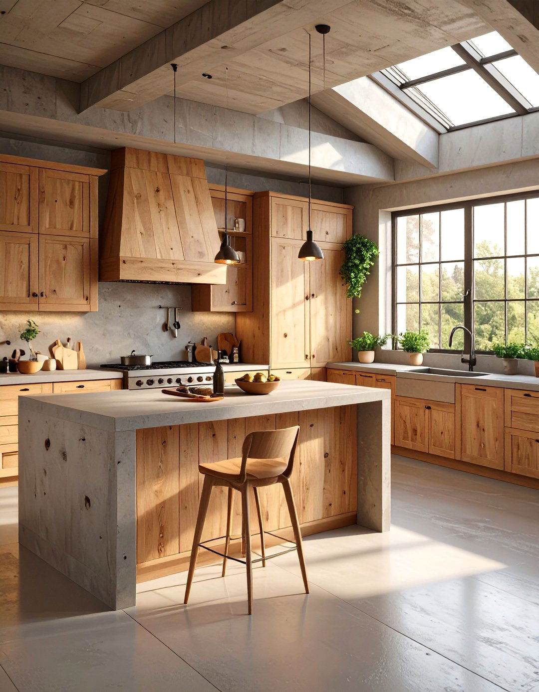 The Plywood and Concrete Brutalist Kitchen - 30 brutalism interior design ideas