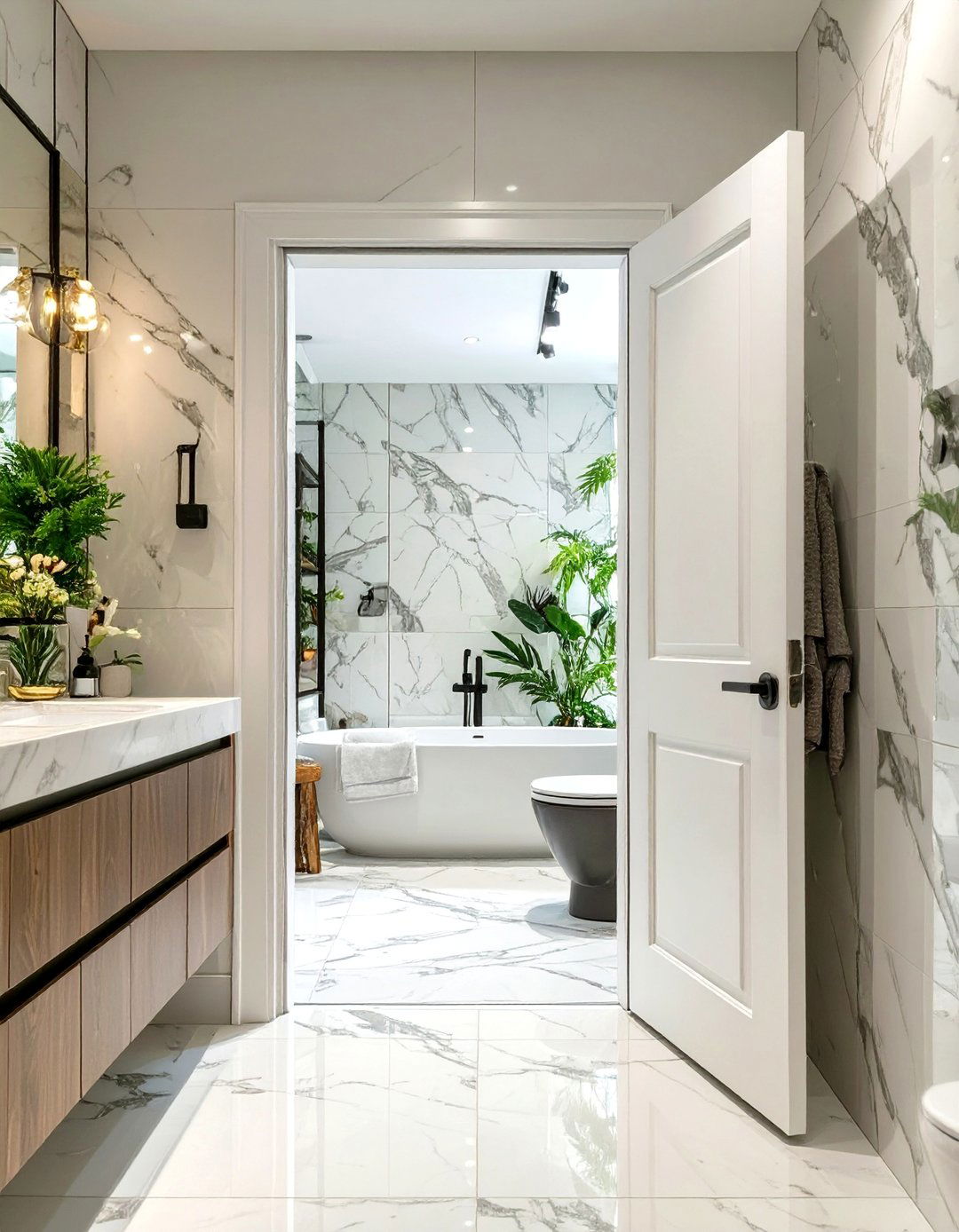 The Pocket Bathroom Door - 30 bathroom door ideas