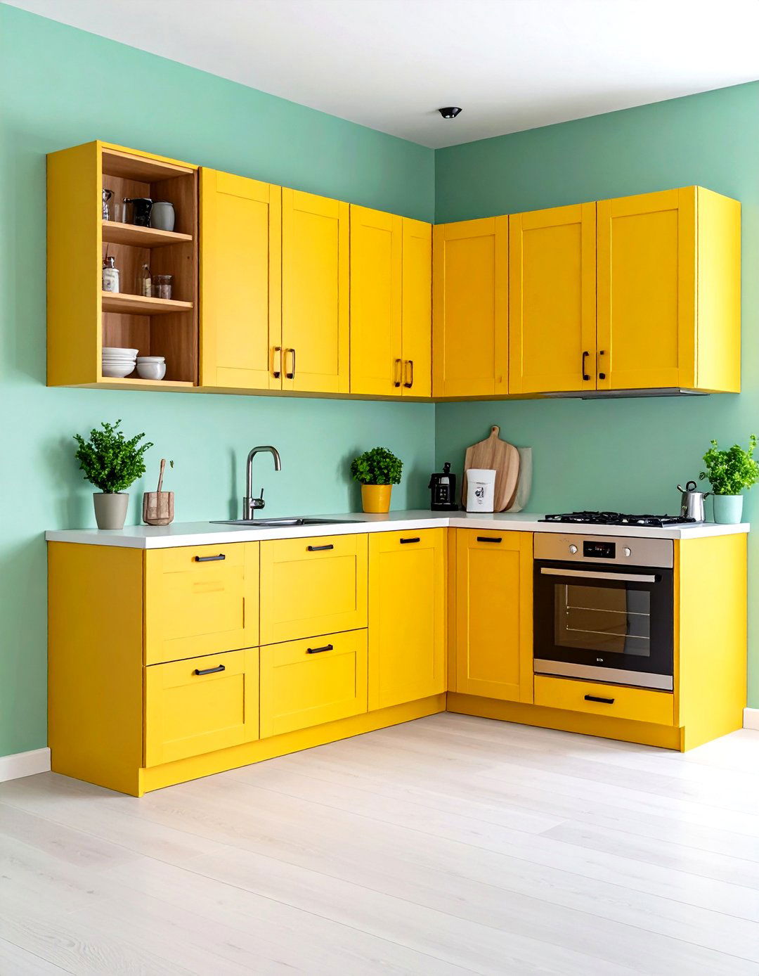 The Pocket Door Corner Cabinet - 30 kitchen corner cabinet ideas