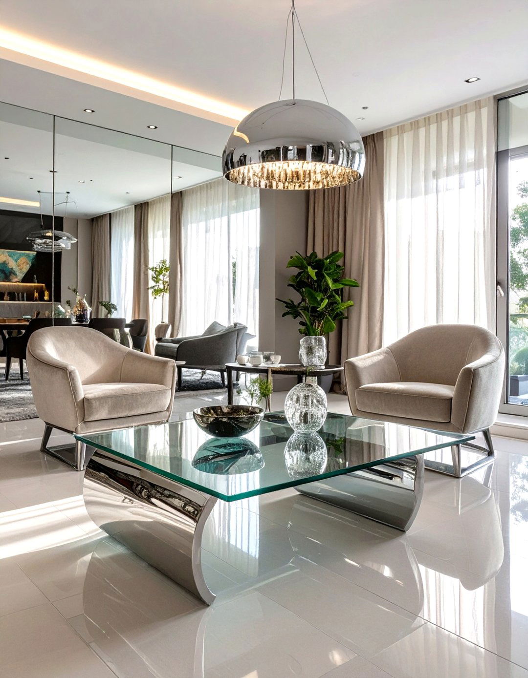 The Polished Chrome and Glass Aesthetic - 30 glam interior design ideas