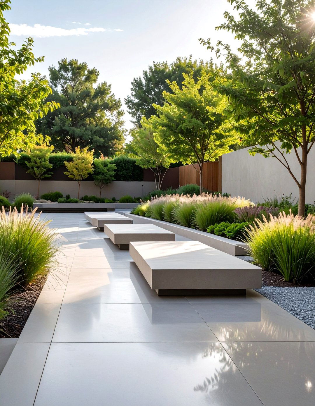 The Polished Concrete Garden - 30 modern garden ideas