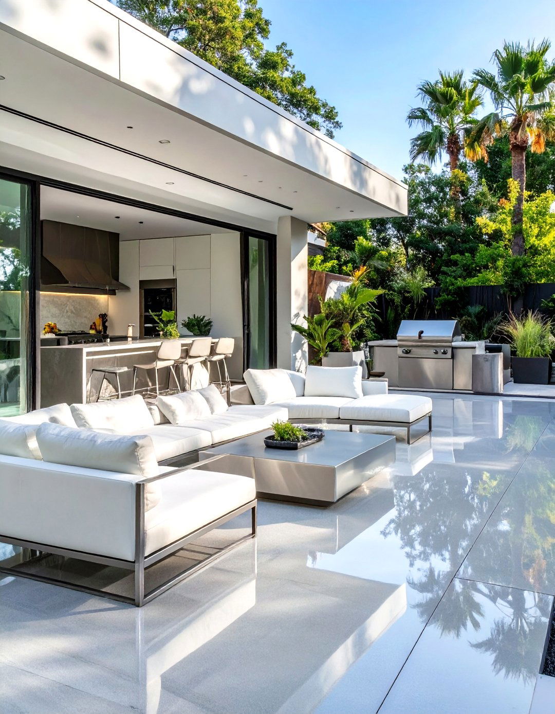 The Polished Concrete Patio for a Sleek Finish - 30 concrete patio extension ideas