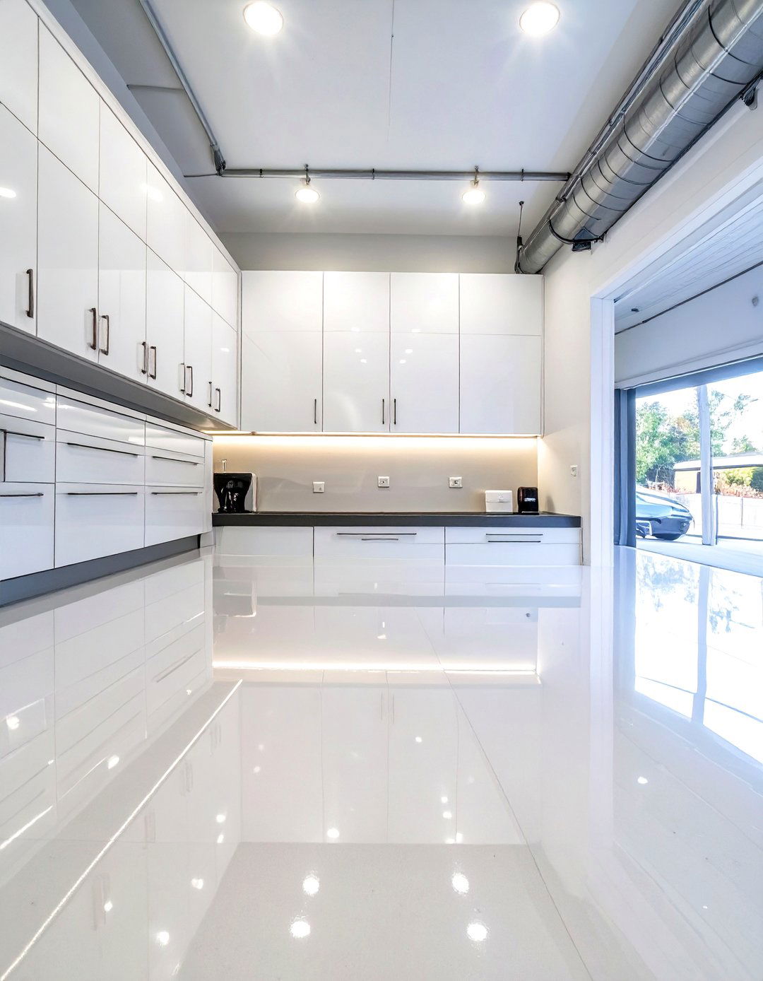 The Polished Garage Floor and Cabinet Combo - 30 ikea garage storage ideas