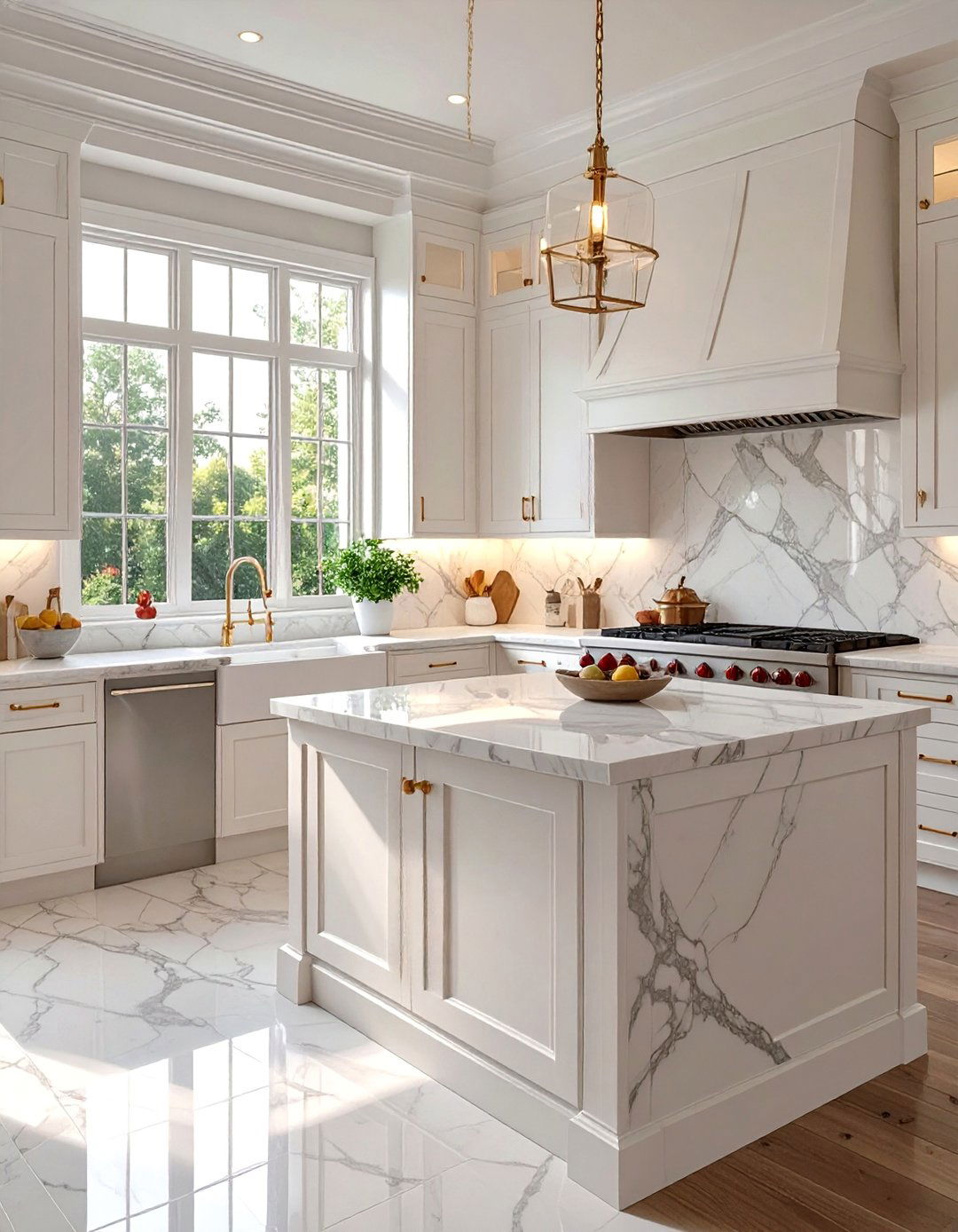 The Polished Marble Pencil Liner - 30 backsplash edge trim ideas