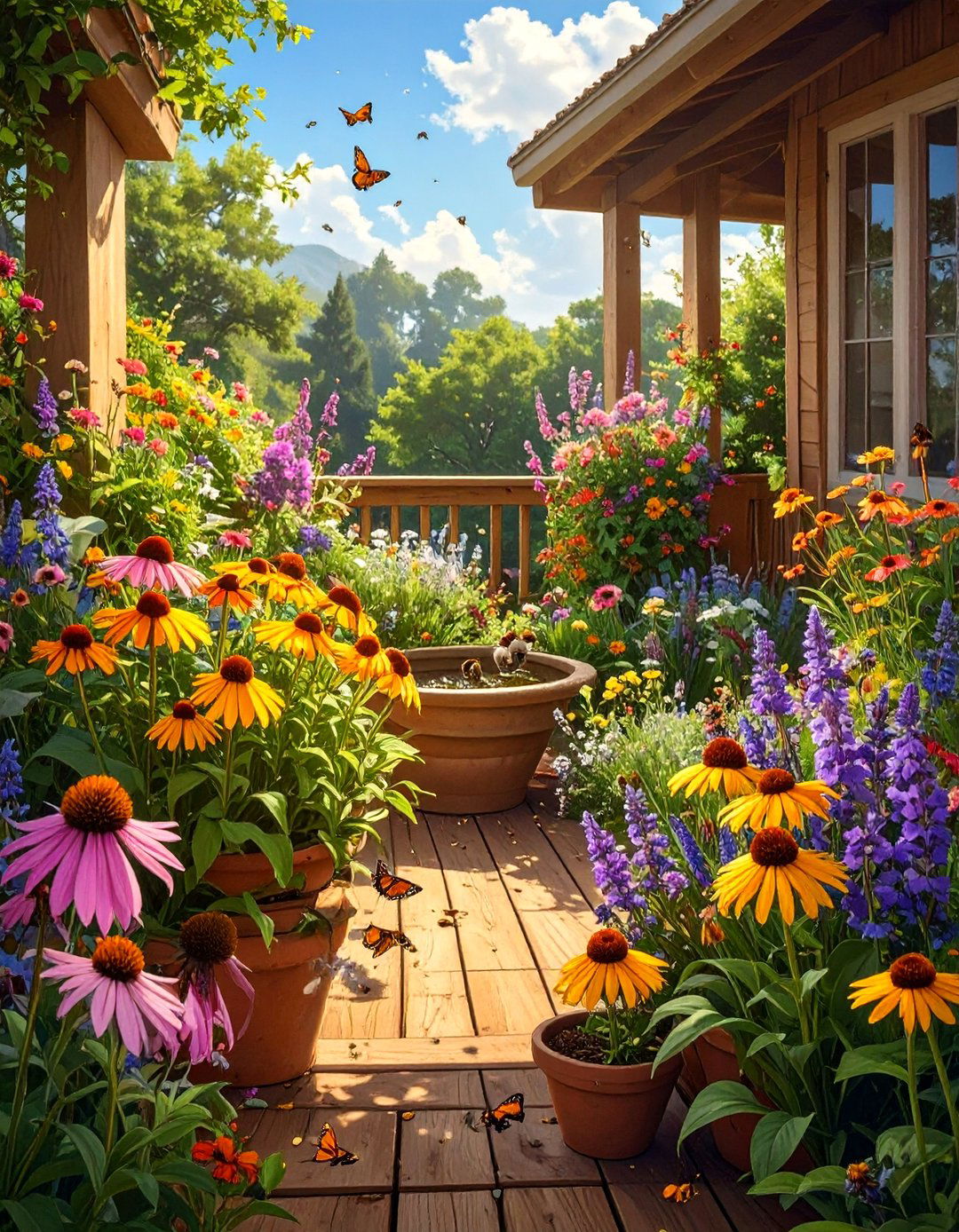 The Pollinator Friendly Deck Garden - 30 deck garden ideas