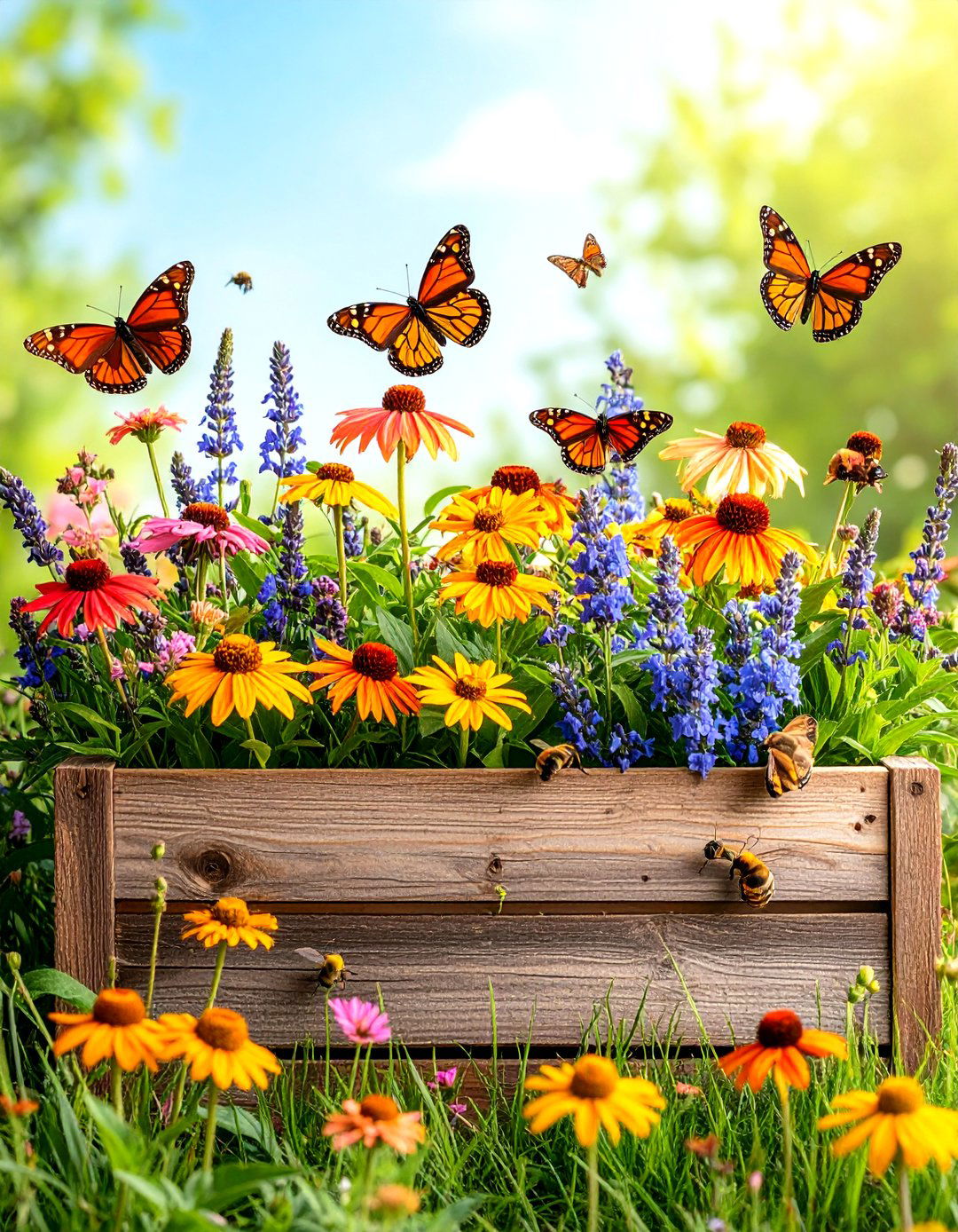The Pollinator Friendly Flower Garden - 30 garden box ideas