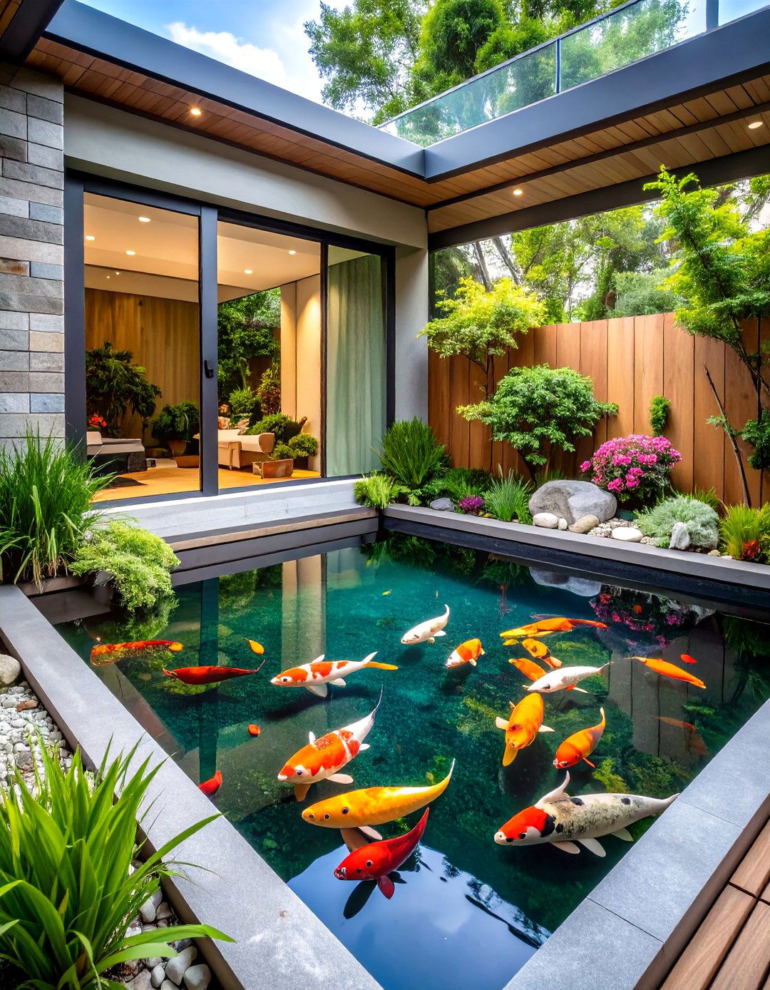 The Pond with a Viewing Window - 30 backyard koi pond ideas