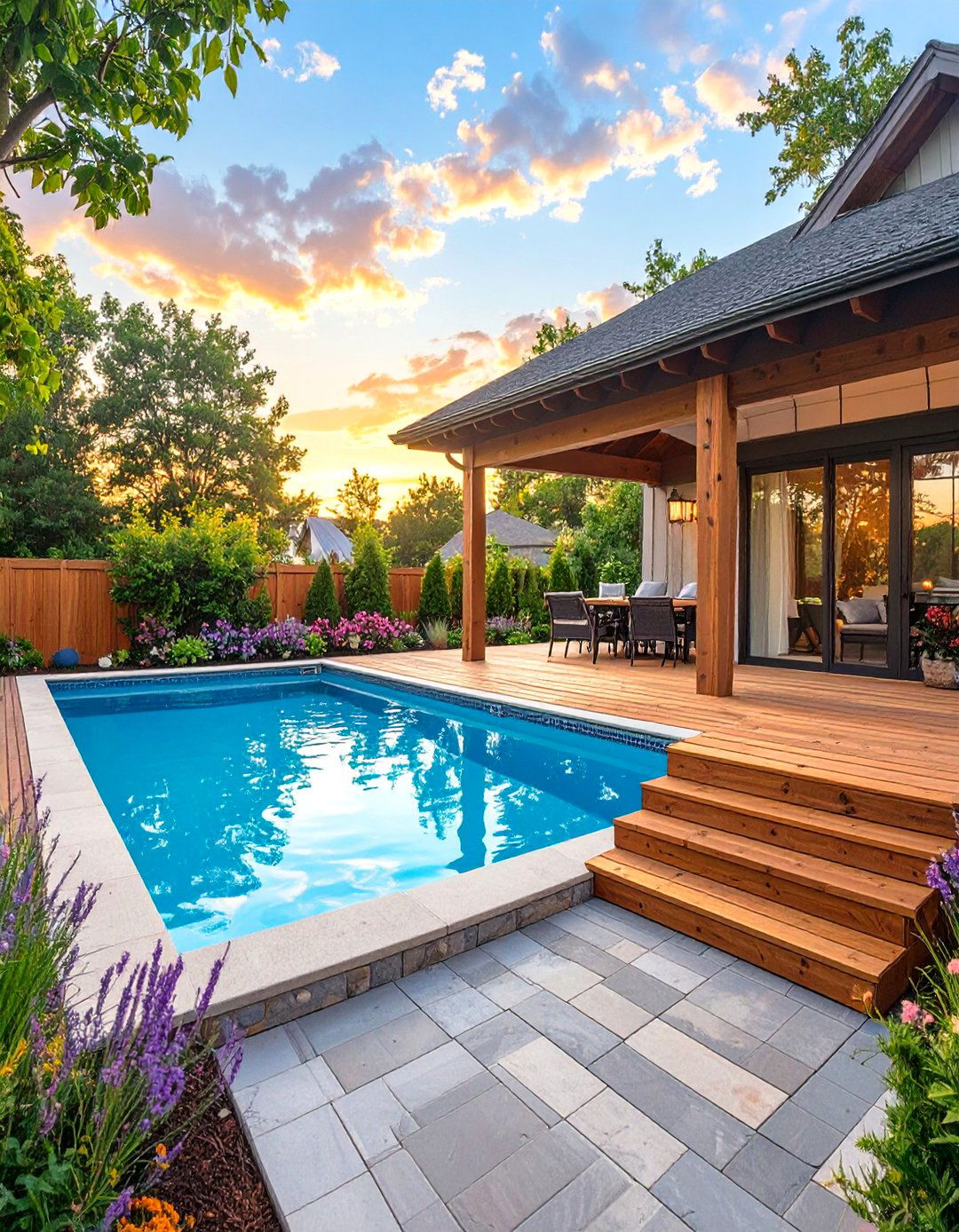 The Pool to Patio Transition Deck - 30 above ground pools with deck ideas