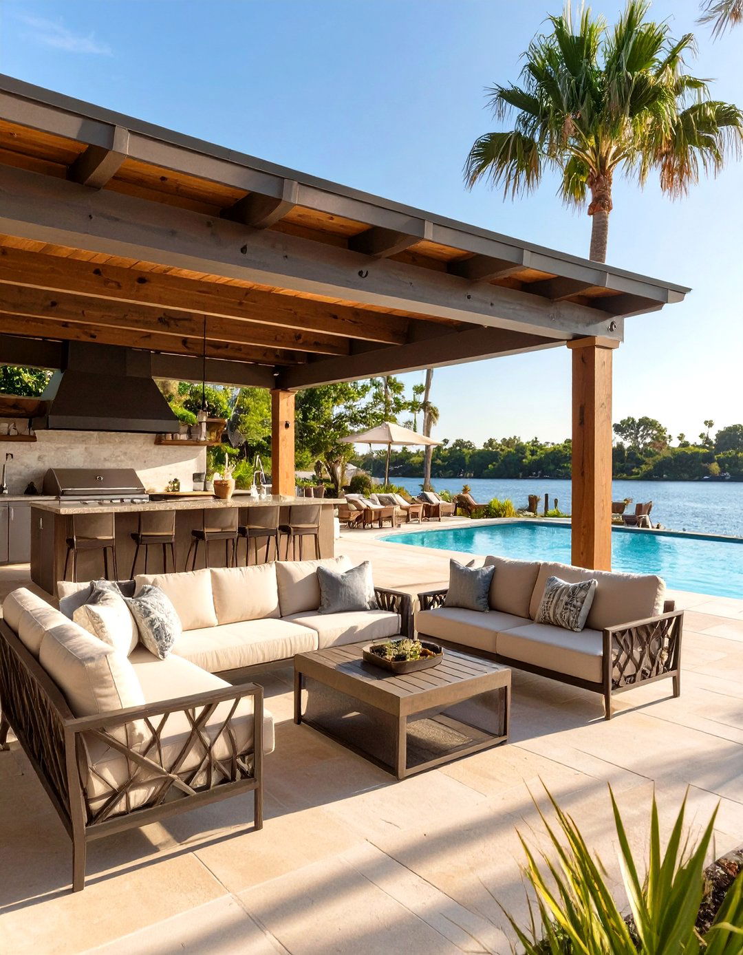 The Poolside BBQ Cabana - 30 bbq patio ideas