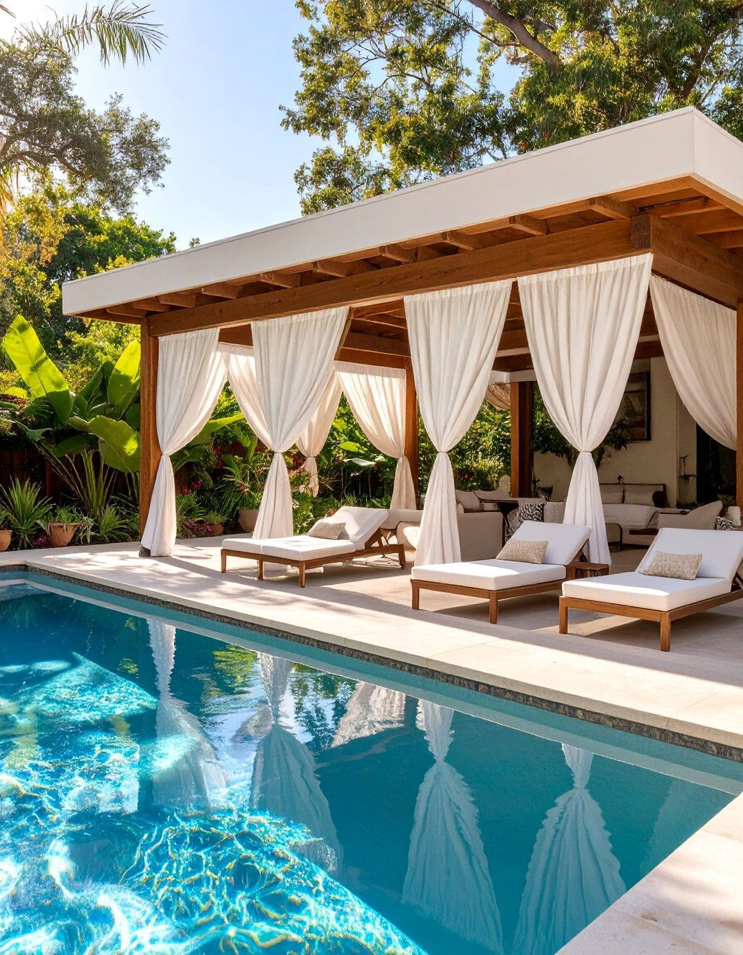 The Poolside Cabana Deck - 30 deck ideas with roof