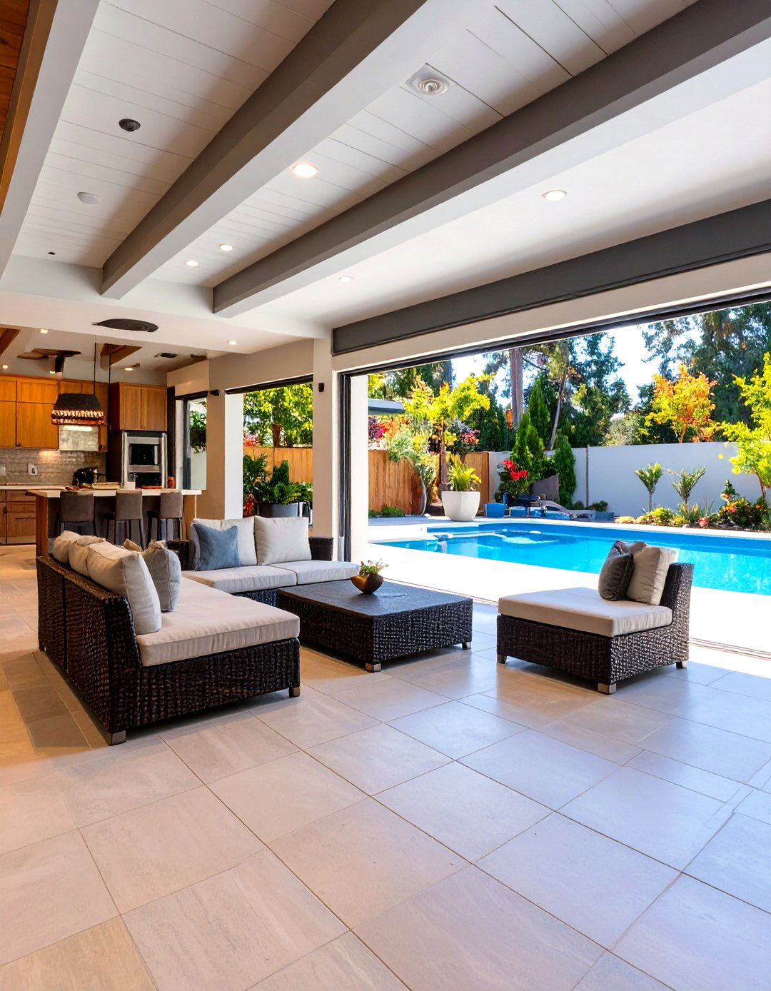 The Poolside Cabana Room - 30 garage hangout ideas