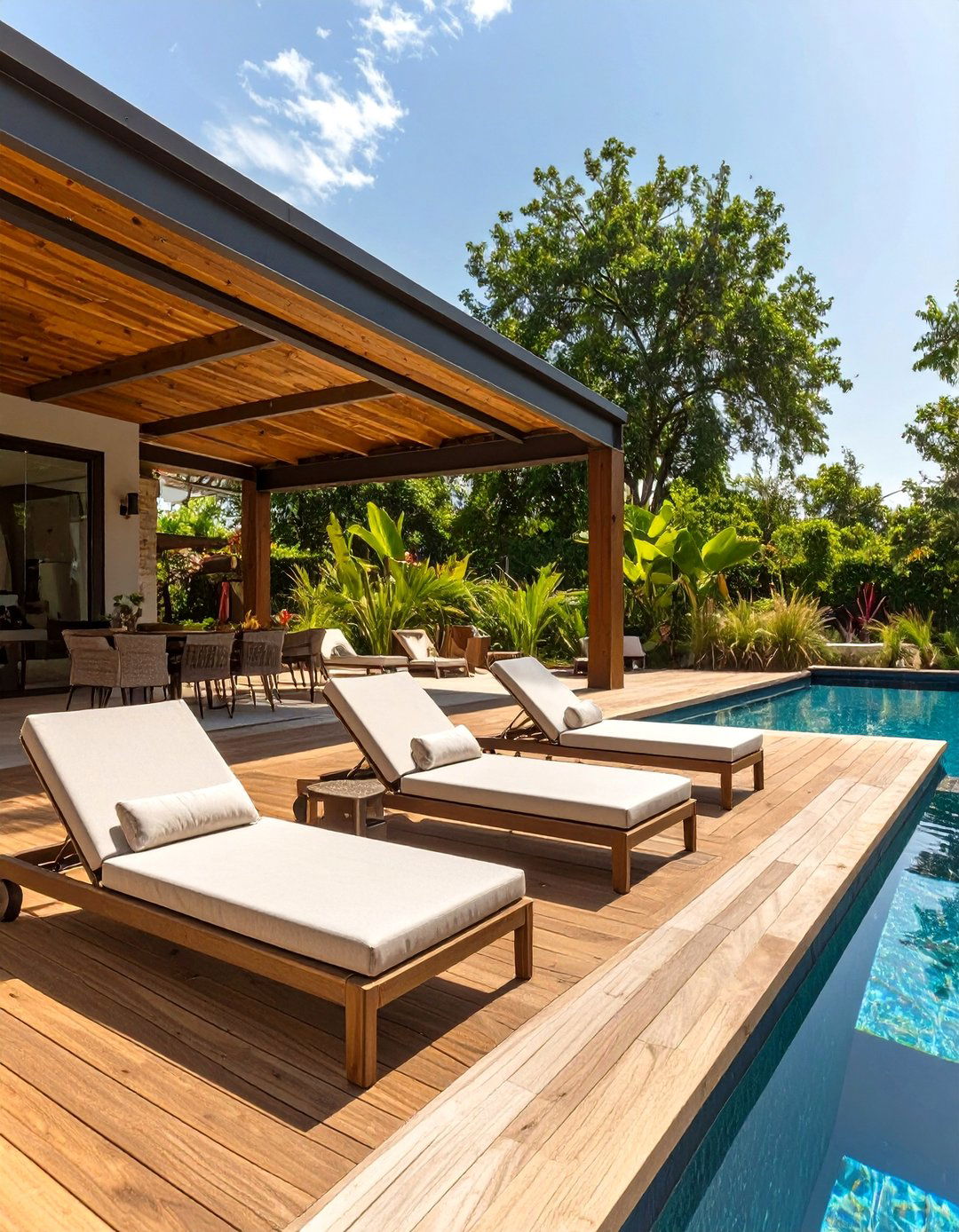 The Poolside Lounging Deck - 30 deck landscaping ideas