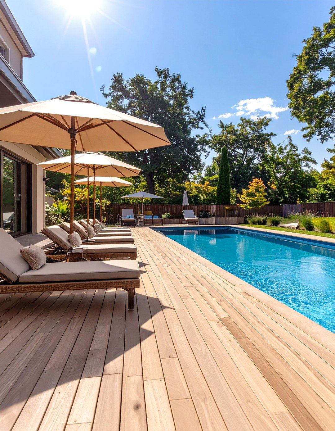 The Poolside Paradise Composite Deck - 30 composite deck ideas