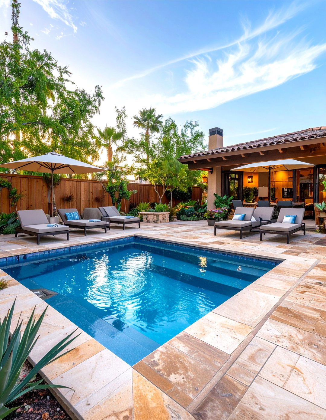 The Poolside Resort Experience - 30 desert backyard ideas