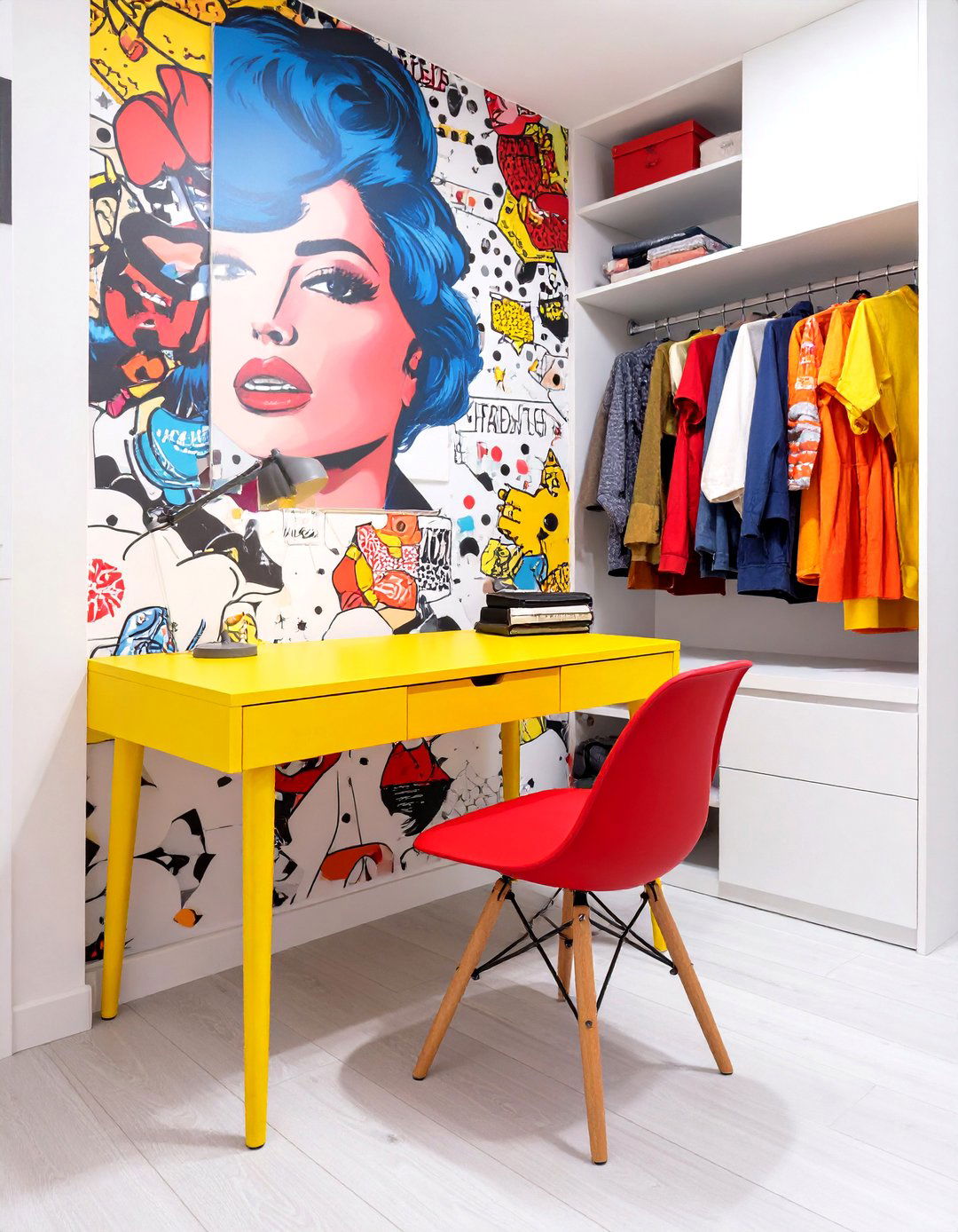 The Pop Art Inspired Pod - 30 closet desk ideas