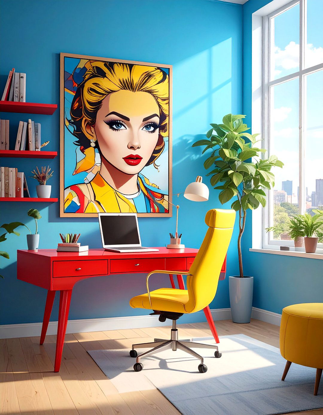 The Pop Art Office Room - 30 office room decor ideas