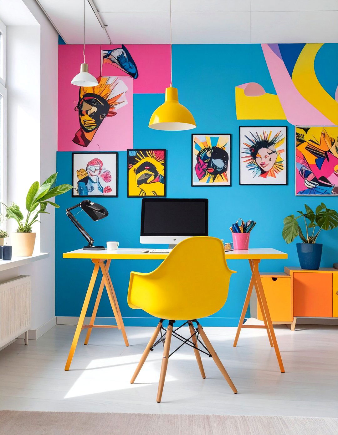 The Pop Art Office - 30 office decor inspiration