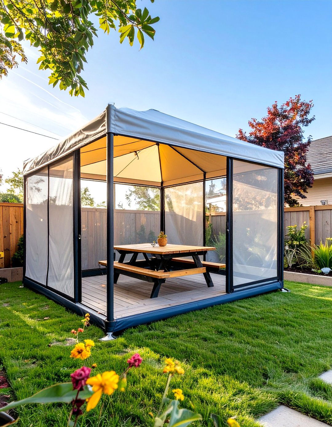 The Pop Up Gazebo Enclosure - 30 backyard patio enclosure ideas