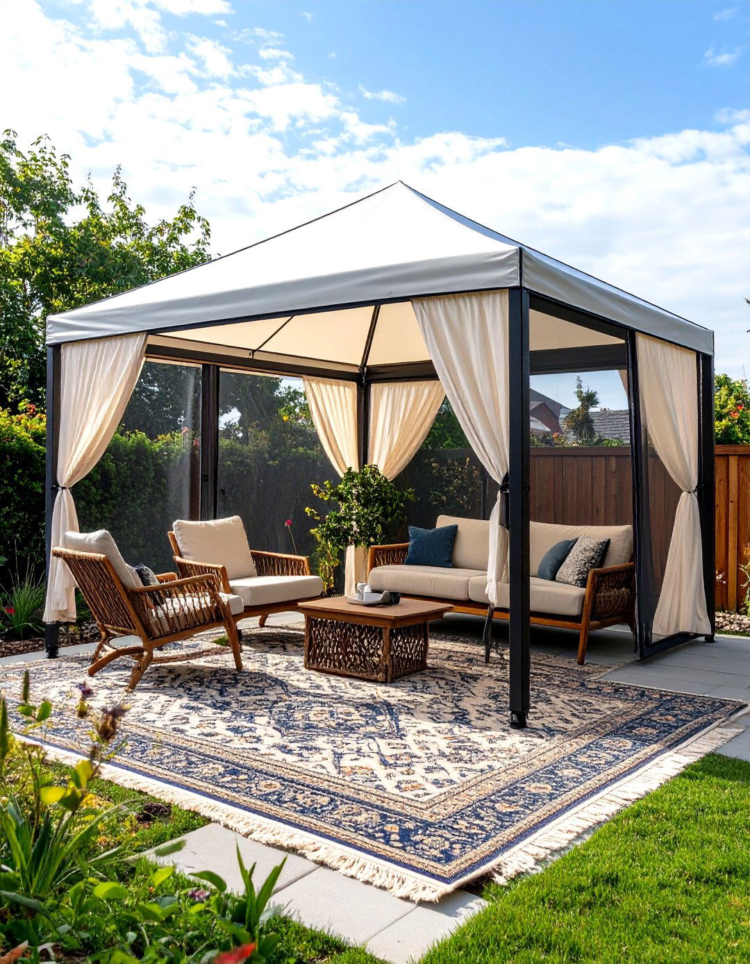 The Pop Up Gazebo Room - 30 enclosed patio ideas on a budget