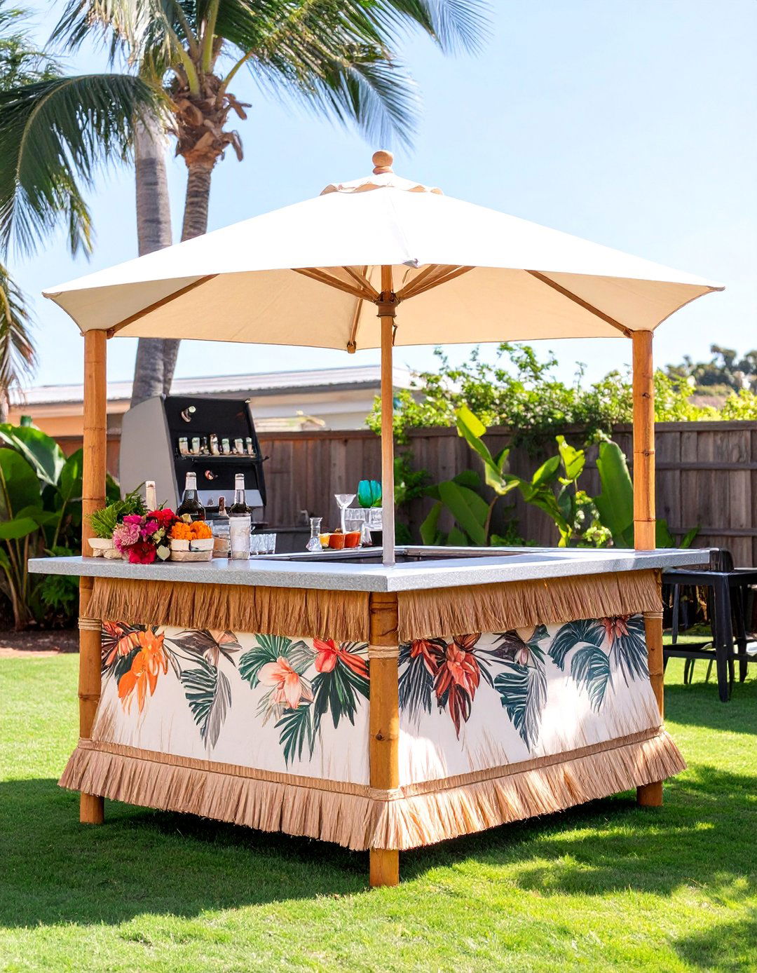 The Pop Up Portable Tiki Bar - 30 backyard tiki bar ideas