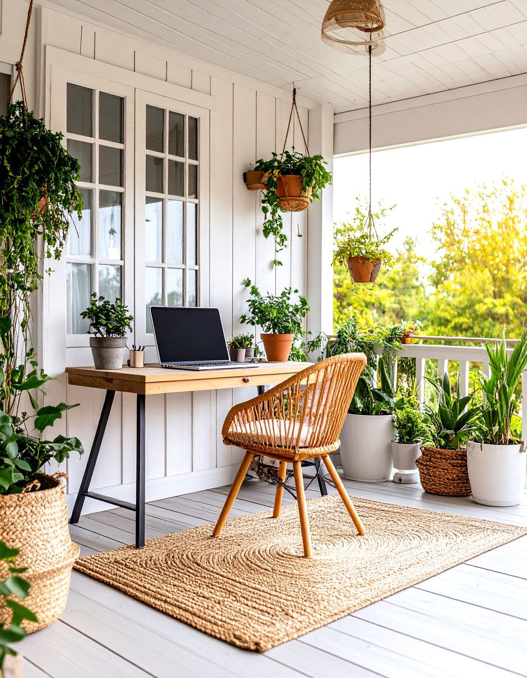 The Porch Office - 30 front porch furniture ideas