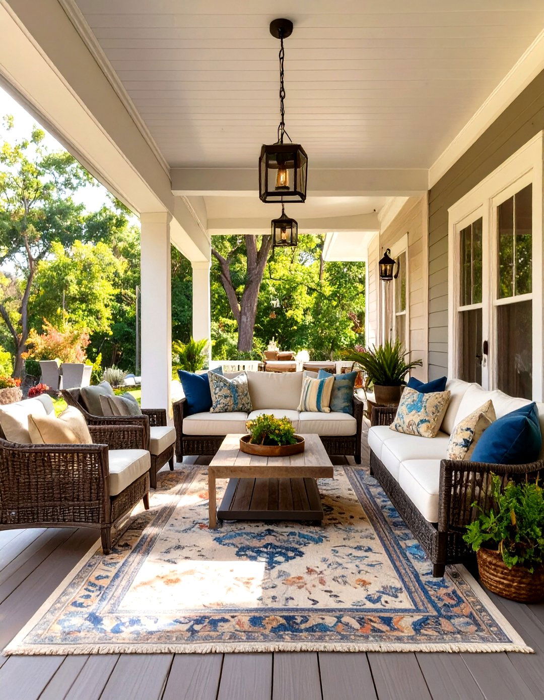 30 Long Front Porch Decorating Ideas for Your Home - We Love Home Blog
