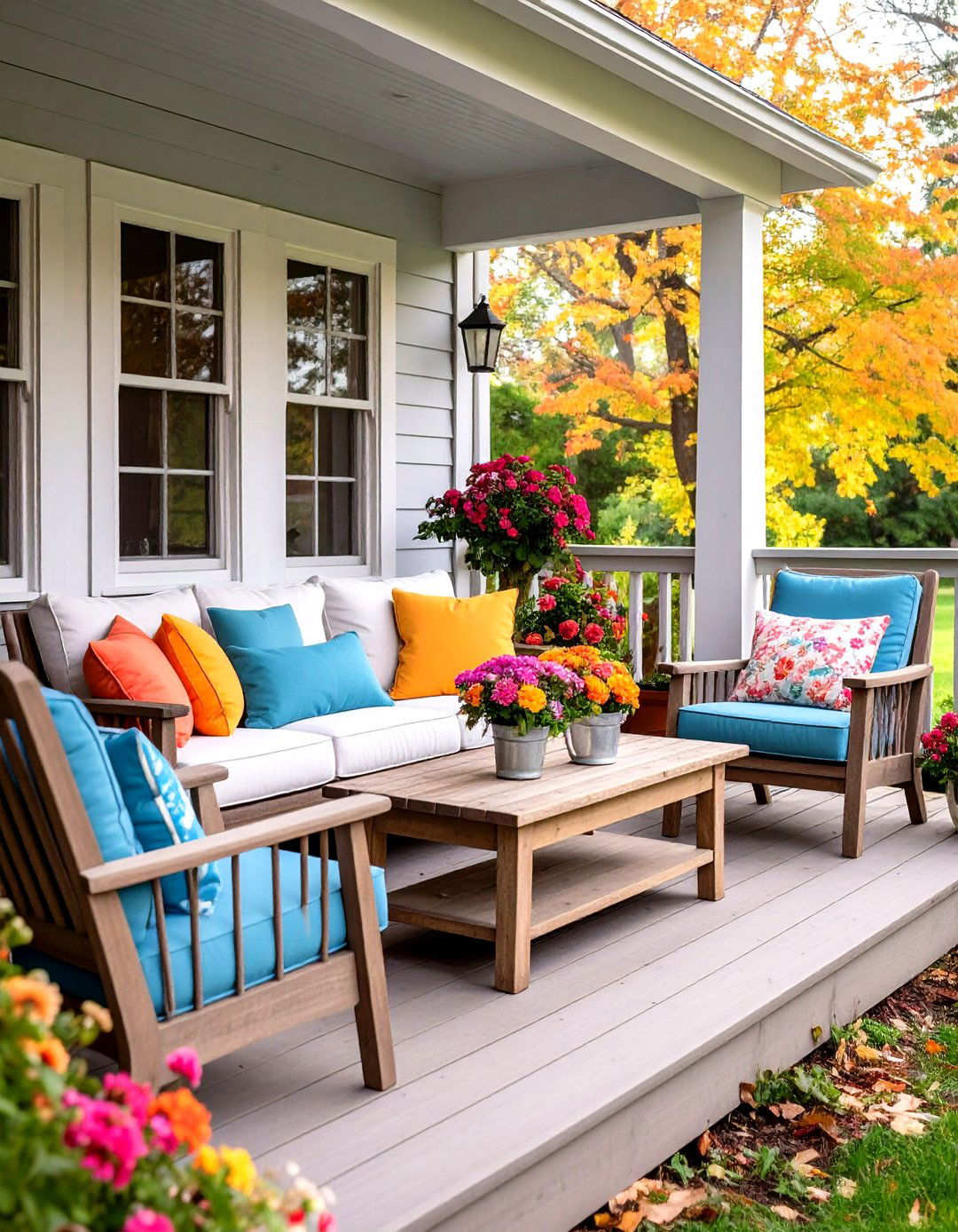 The Porch with Comfortable Conversation Sets - 30 farmhouse front porch ideas