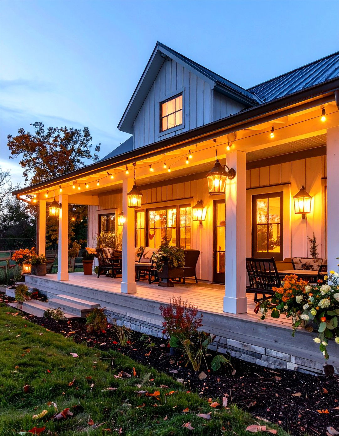 The Porch with Vintage Inspired Lighting - 30 farmhouse front porch ideas