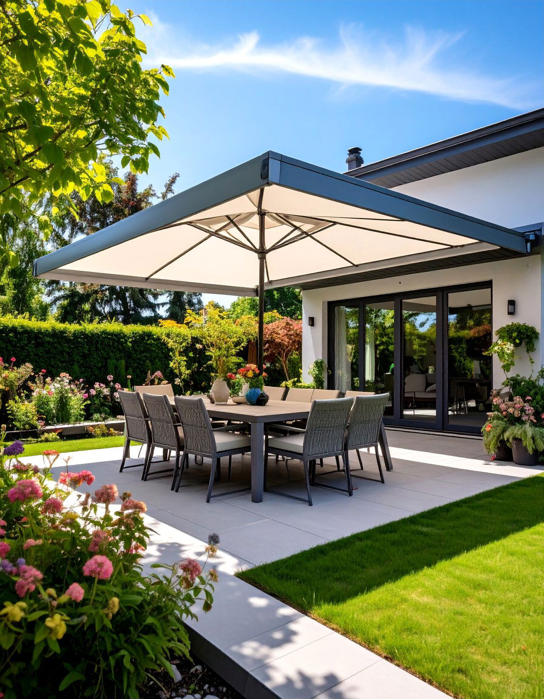 The Portable Cantilever Awning - 30 backyard awning ideas
