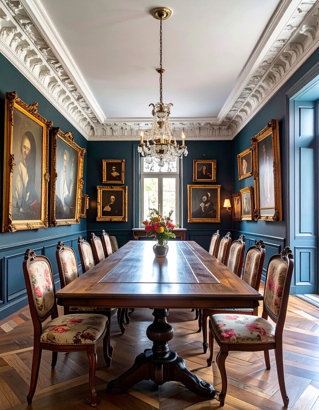 The Portrait Gallery Dining Room - 30 dark academia interior design ideas