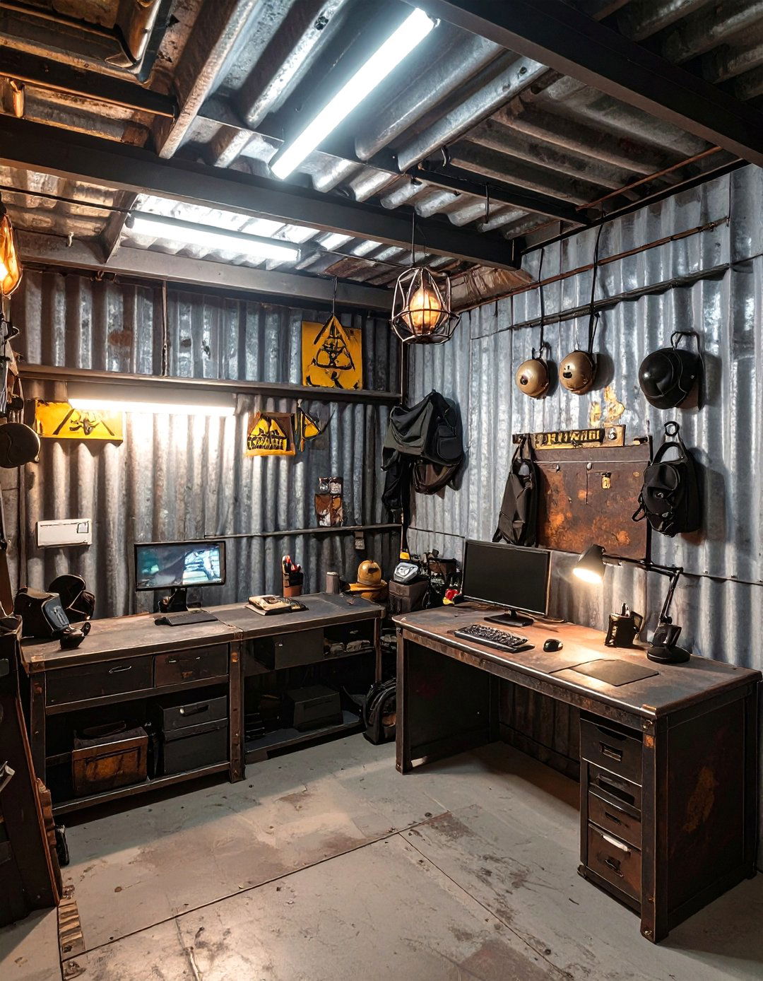 The Post Apocalyptic Bunker Game Room - 30 game room decor ideas