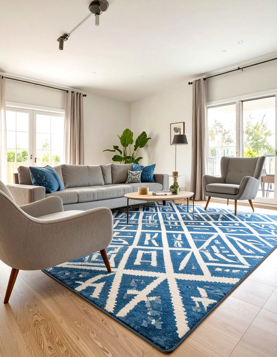 The Power of a Statement Rug - 30 how to design a living room with large furniture ideas