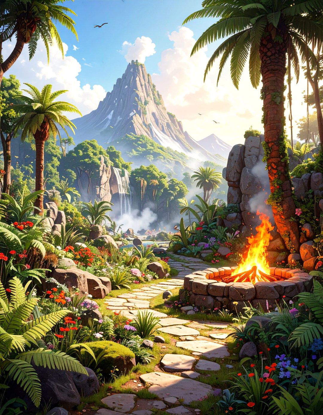 The Prehistoric Dinosaur Garden - 30 minecraft garden ideas