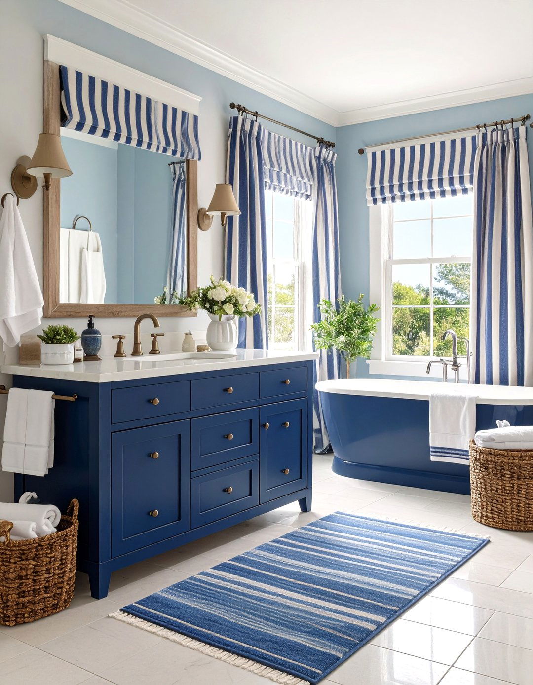 The Preppy Coastal Bathroom - 30 ai coastal bathroom ideas