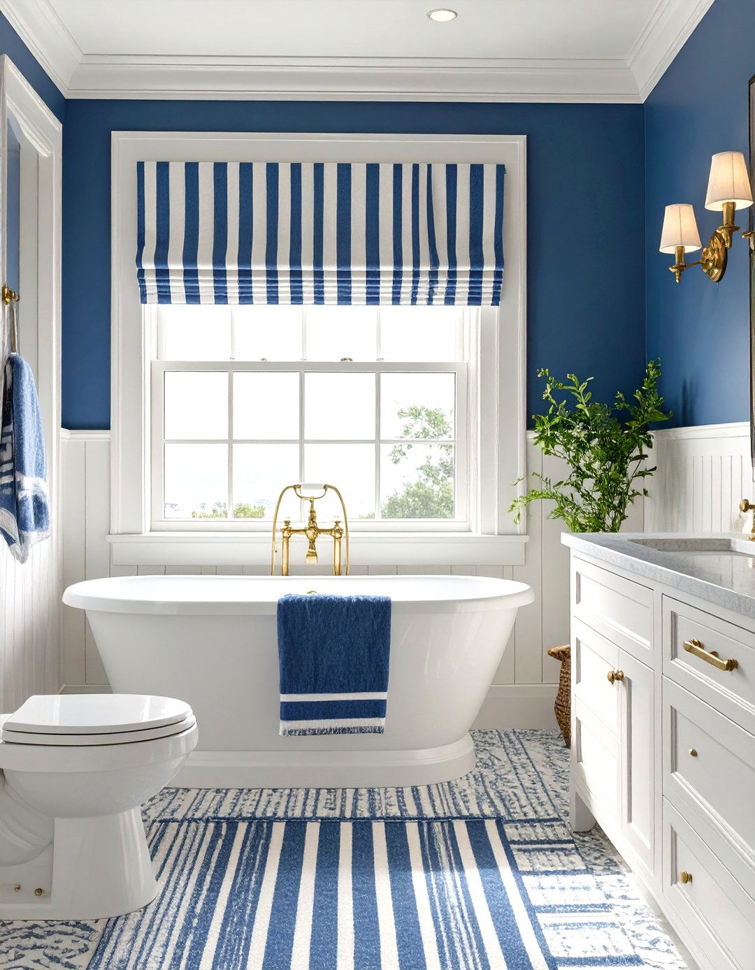 The Preppy Nautical Bathroom - 30 classic bathroom design ideas