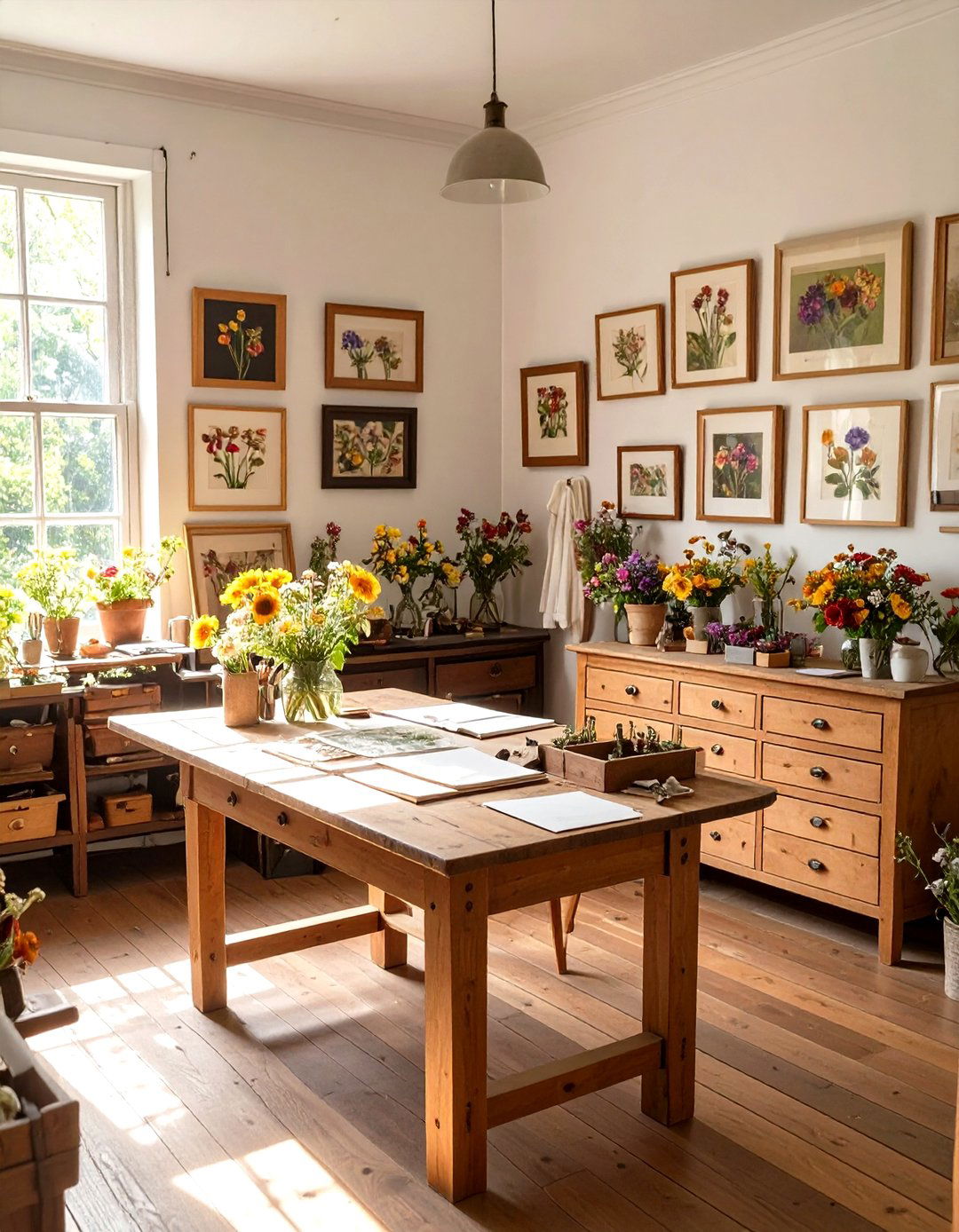 The Pressed Flower Art Studio - 30 cottage core interior design ideas
