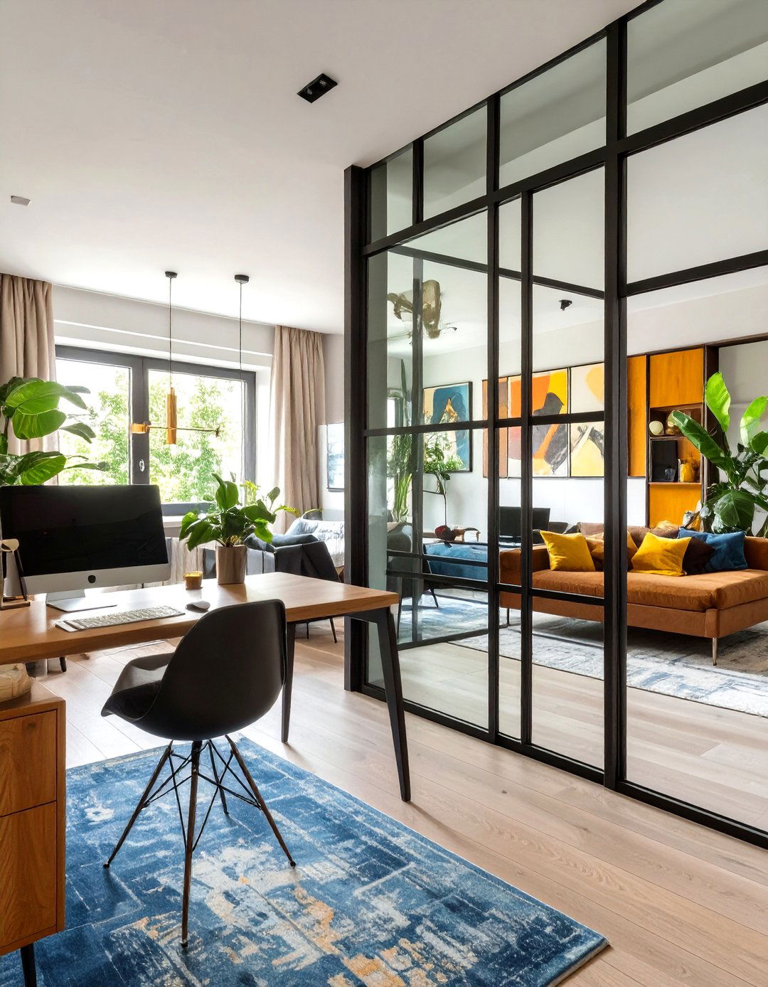 The Primary Colored Abstract Rug as Art - 30 bauhaus interior design ideas